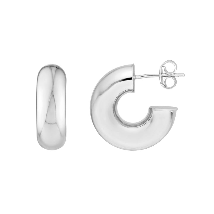 6 mm ID Polished Open Hoop Earrings