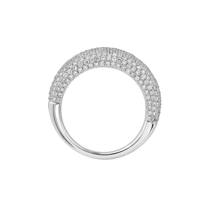 Diamond Pave Dome Ring (White Gold)