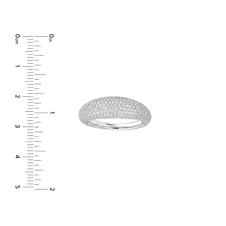 Diamond Pave Dome Ring (White Gold)