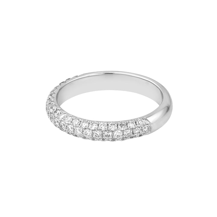 Pave Diamond Stackable Band (7/8tcw) in White Gold