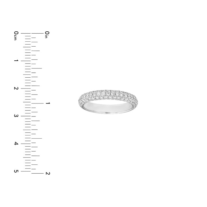 Pave Diamond Stackable Band (7/8tcw) in White Gold