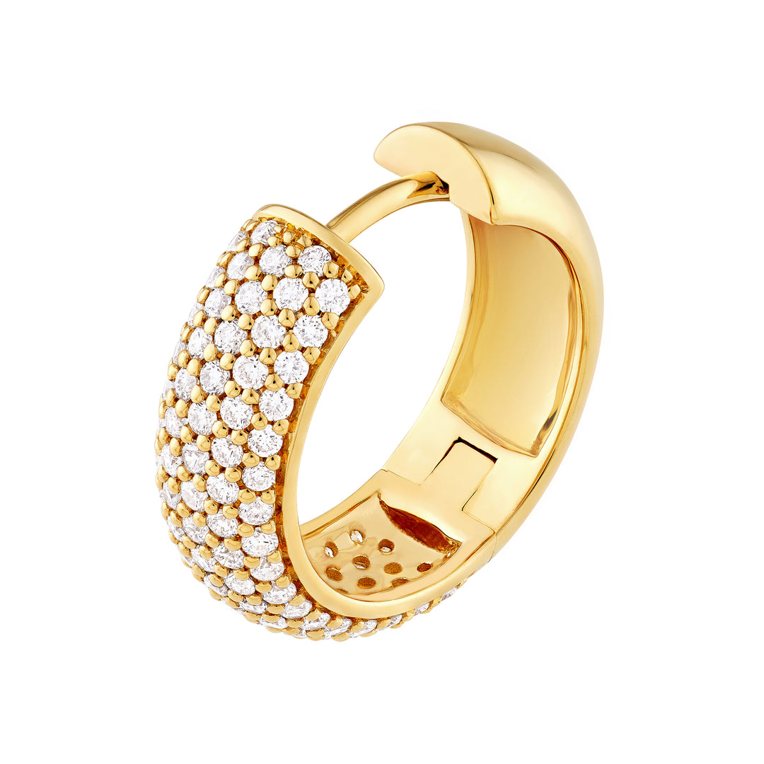 5 Row Diamond Pavé Huggies (3/4tcw)