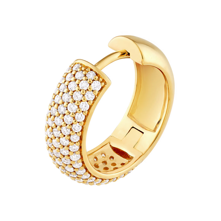 5 Row Diamond Pavé Huggies (3/4tcw)