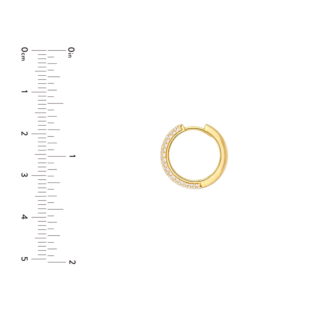5 Row Diamond Pavé Huggies (3/4tcw)