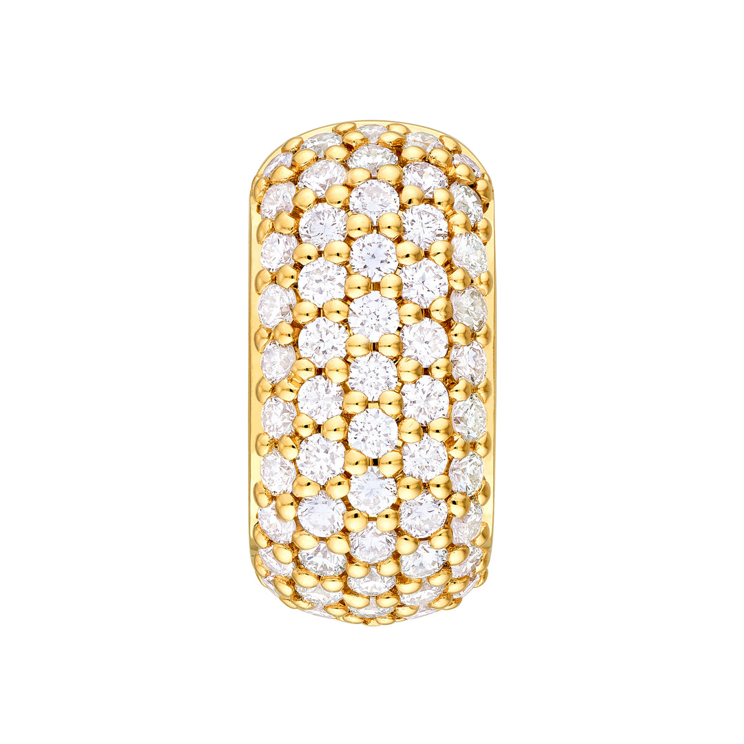 5 Row Pavé Diamond Paper Clip Huggies (7/8tcw)