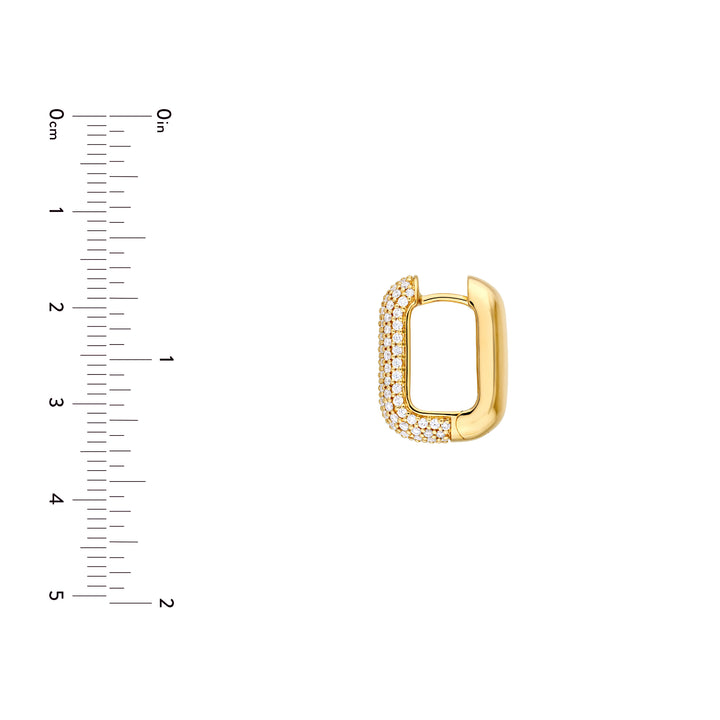 5 Row Pavé Diamond Paper Clip Huggies (1-1/3tcw)