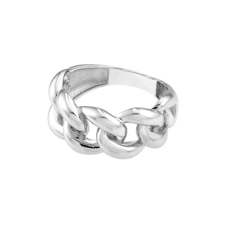 Sterling Silver Curb Chain Ring