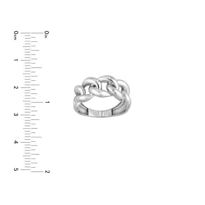 Sterling Silver Curb Chain Ring
