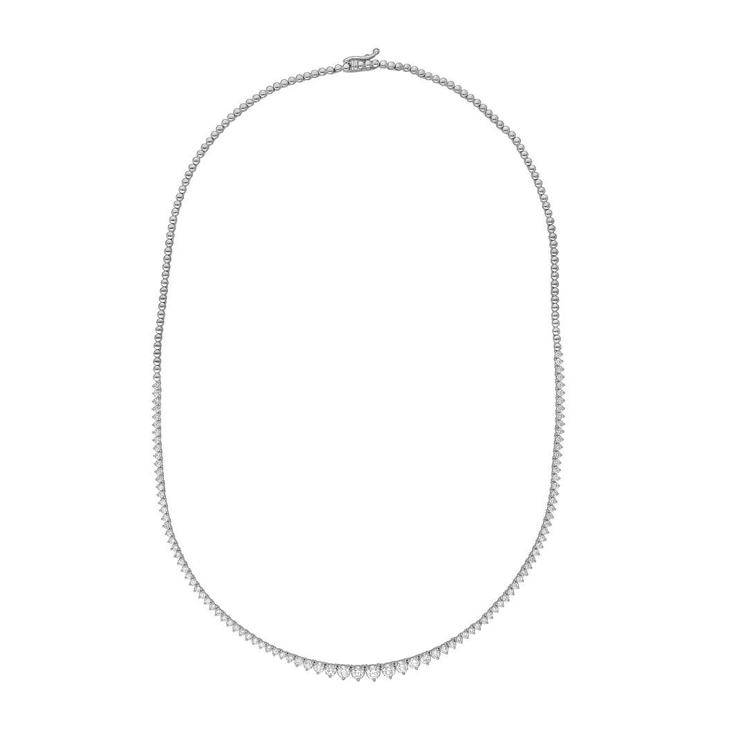 Diamond Graduated Half Tennis Necklace (3-1/4tcw)