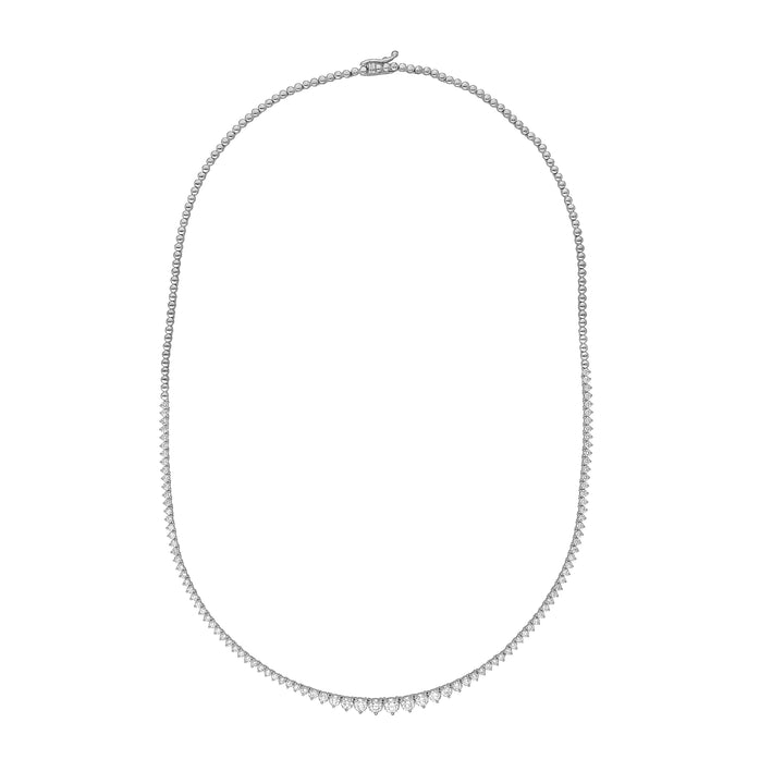 Diamond Graduated Half Tennis Necklace (3-1/4tcw)