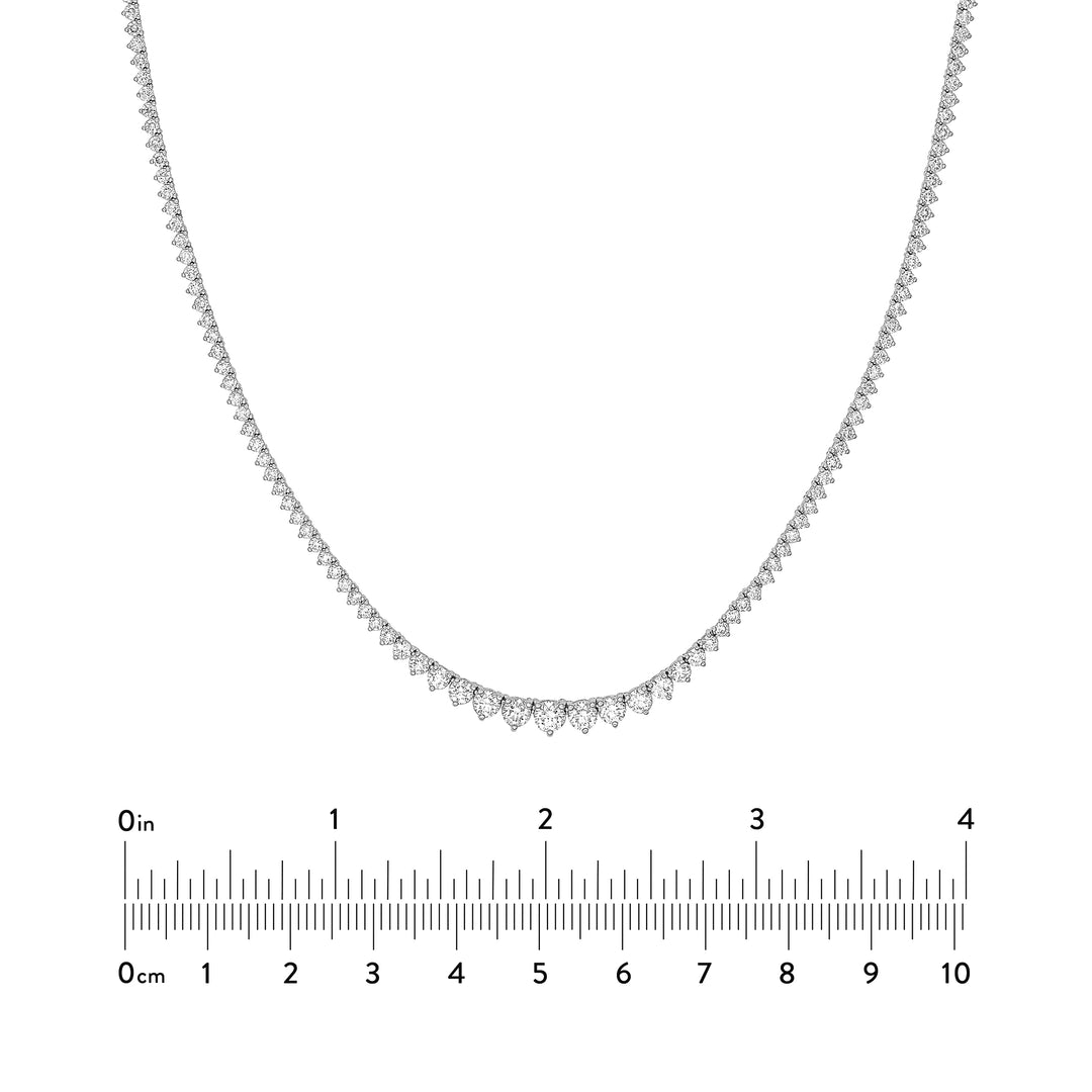 Diamond Graduated Half Tennis Necklace (3-1/4tcw)