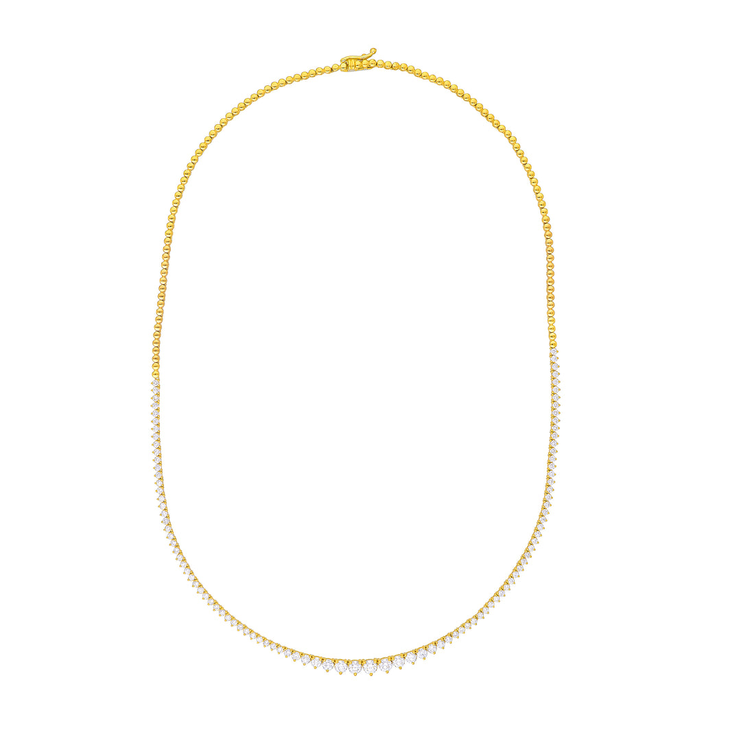 Diamond Graduated Half Tennis Necklace (3-1/4tcw)
