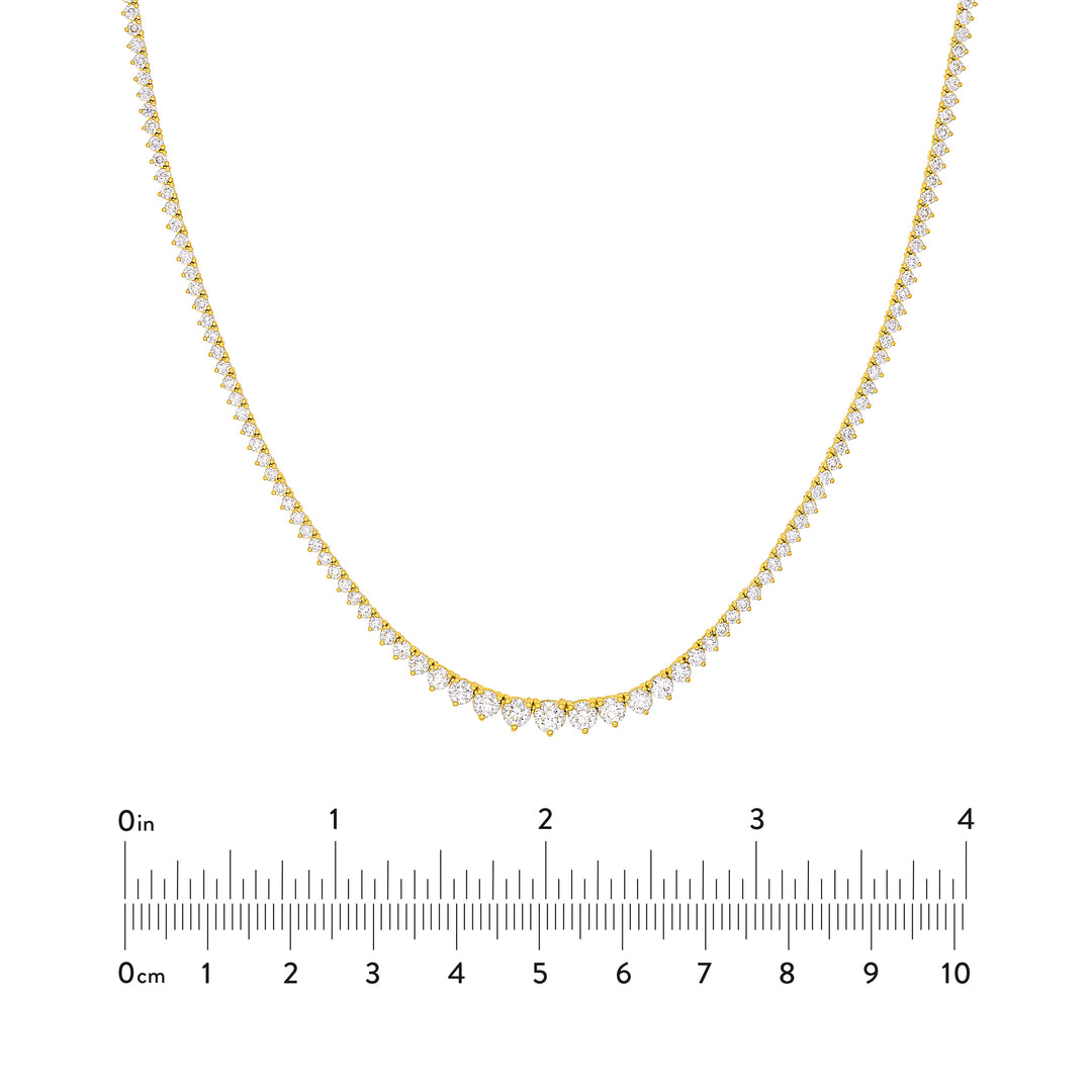 Diamond Graduated Half Tennis Necklace (3-1/4tcw)