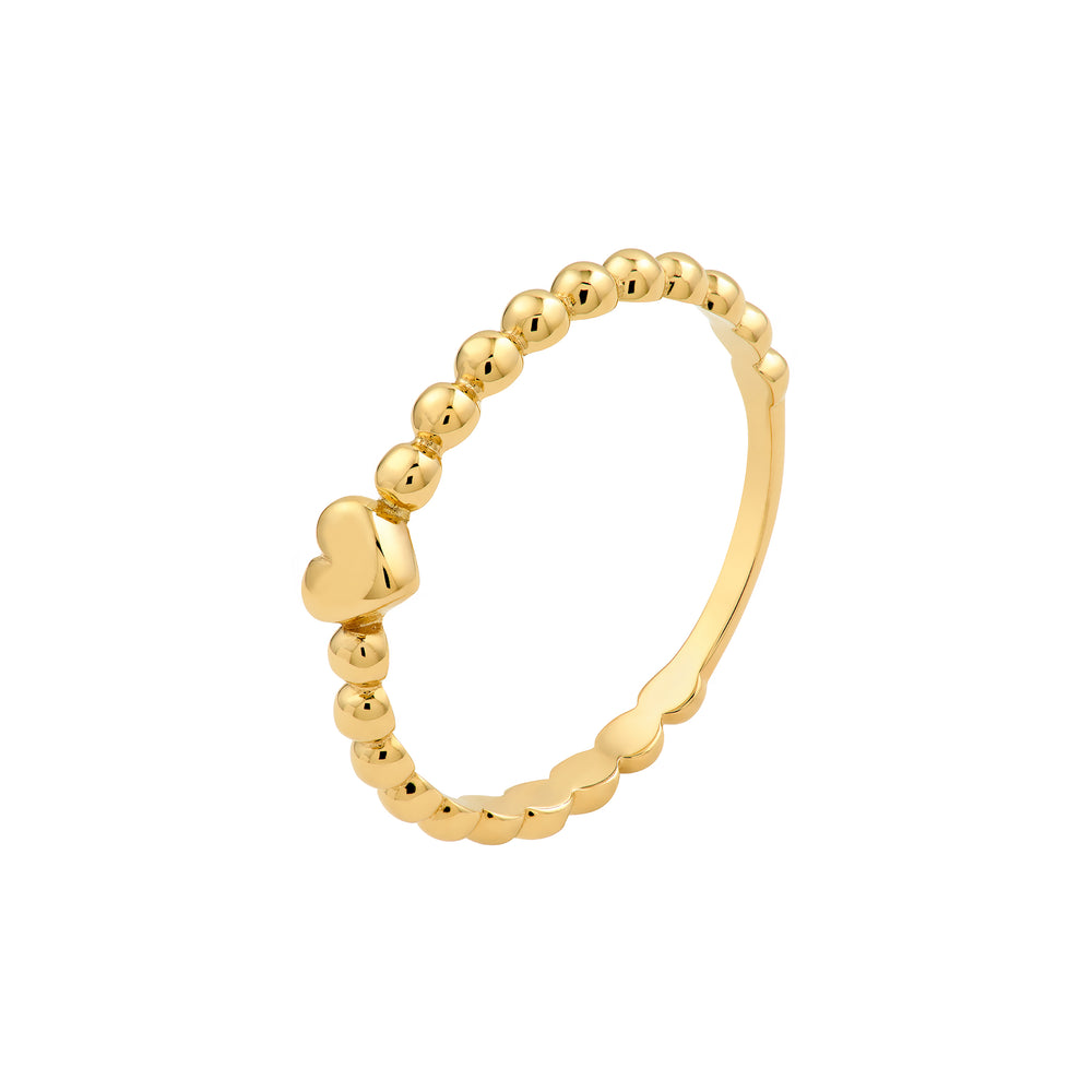 Heart Beaded Band Ring