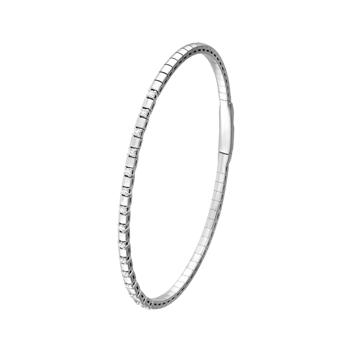 1/3tcw Alternating Diamond and Square Link Flex Bracelet