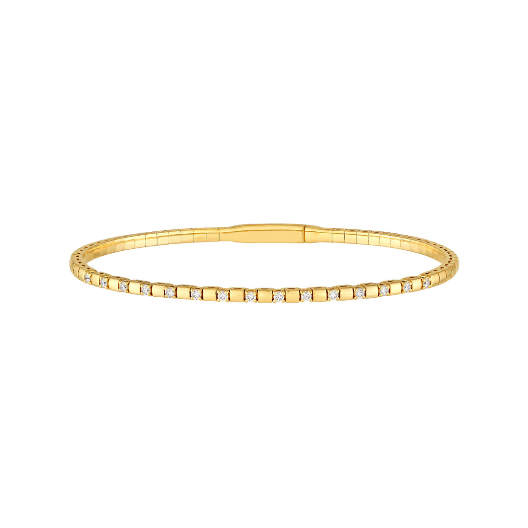 1/3tcw Alternating Diamond and Square Link Flex Bracelet