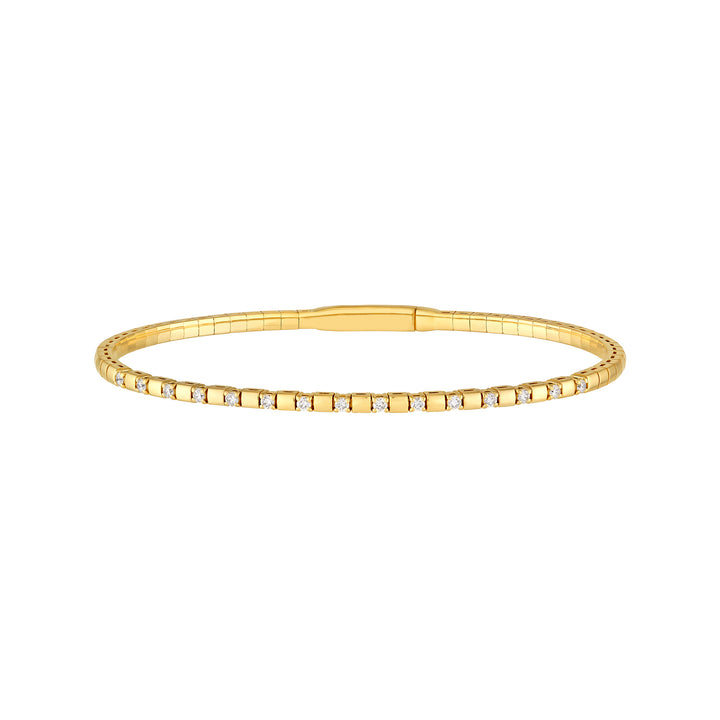 1/3tcw Alternating Diamond and Square Link Flex Bracelet
