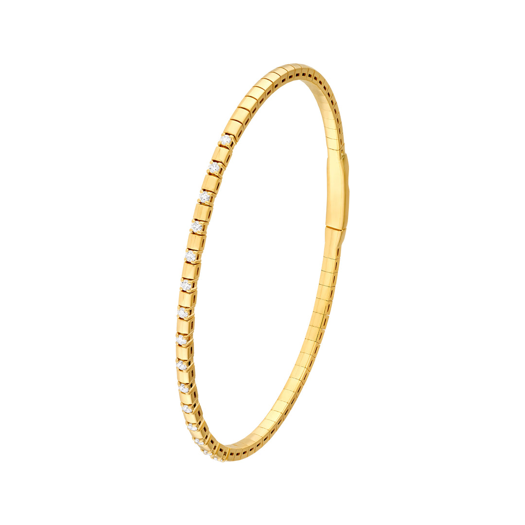 1/3tcw Alternating Diamond and Square Link Flex Bracelet