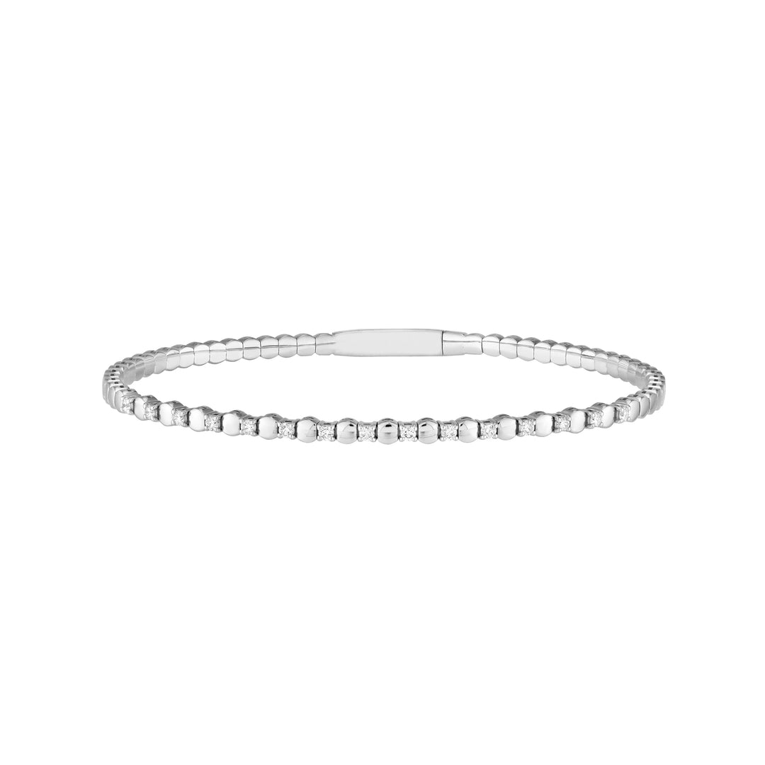 1/3tcw Alternating Diamond and Round Link Flexi Bracelet
