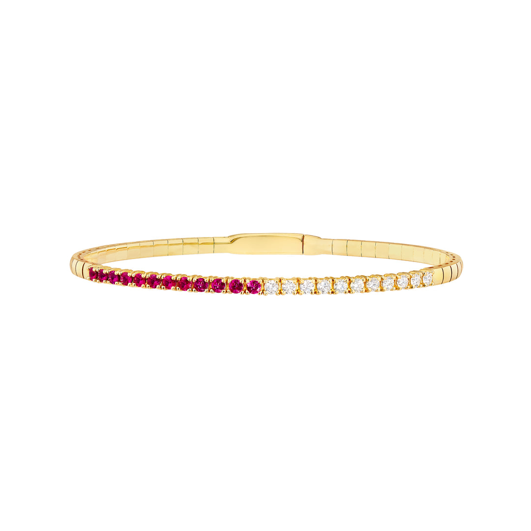 50/50 Ruby & Diamond Flexi Tennis Bracelet
