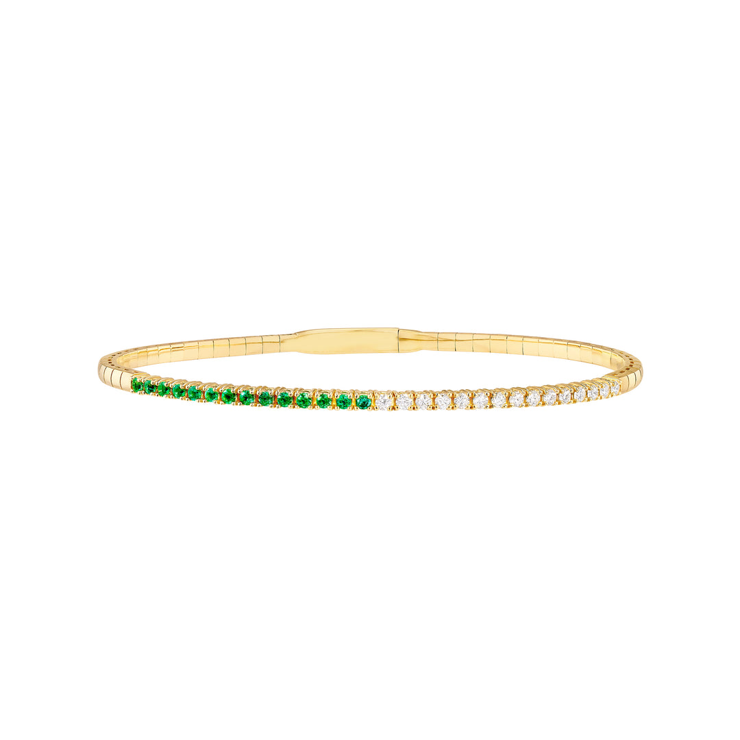50/50 Emerald & Diamond Flexi Tennis Bracelet