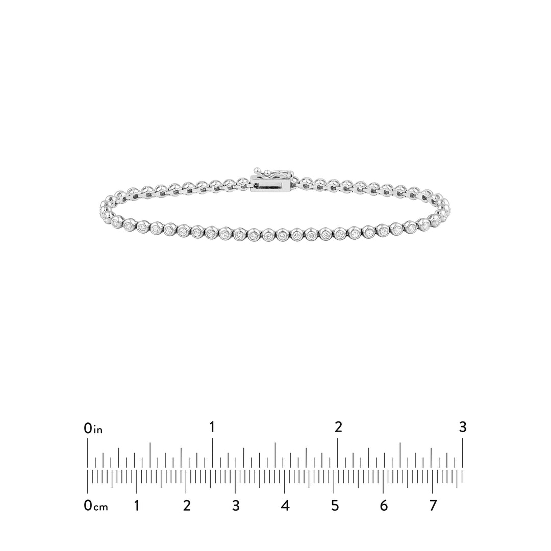 Bezel Set Diamond Tennis Bracelet (1tcw)