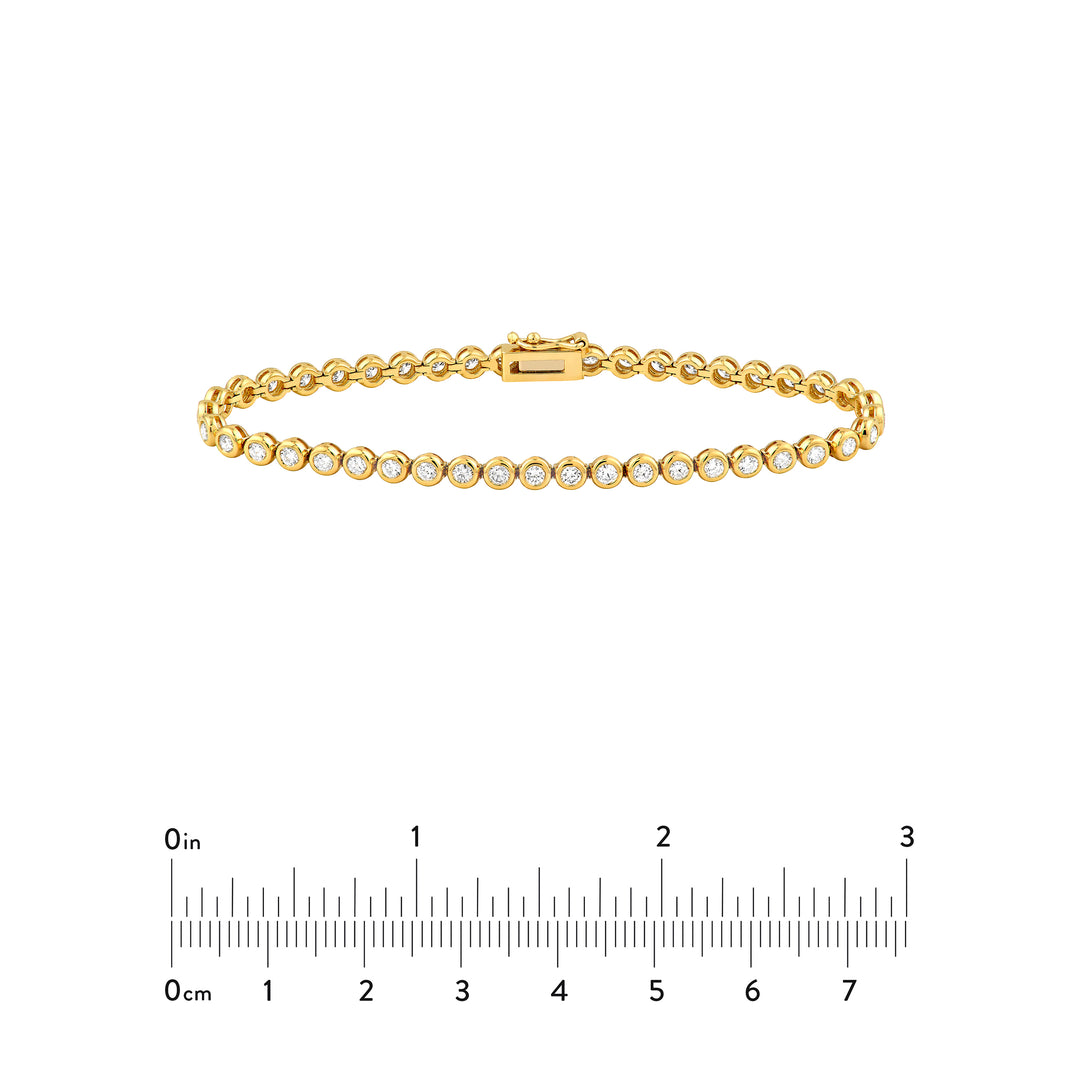 Bezel Set Diamond Tennis Bracelet (2-5/8tcw)