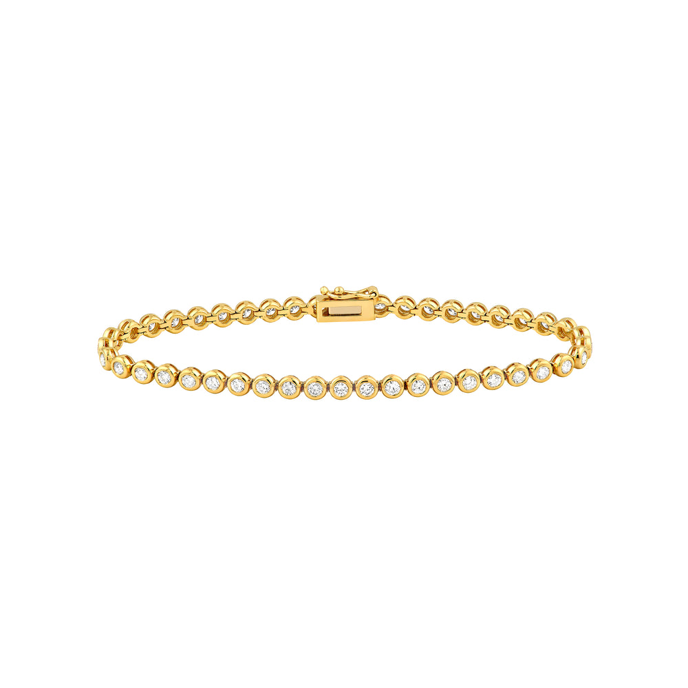 Bezel Set Diamond Tennis Bracelet (2-5/8tcw)