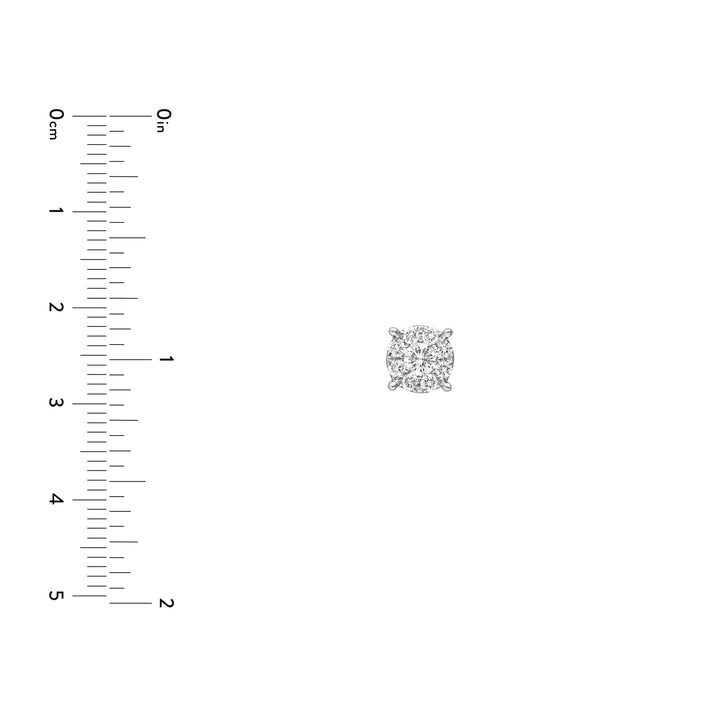 3/4tcw Round Diamond Stud Earrings