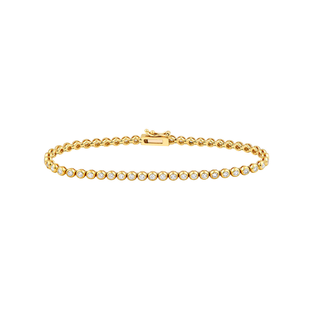 Bezel Set Diamond Tennis Bracelet (1-1/2tcw)