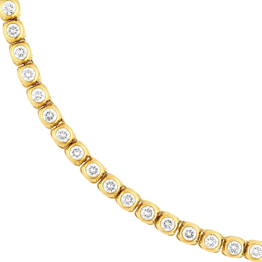 Large Bezel Set Diamond Necklace (7tcw)