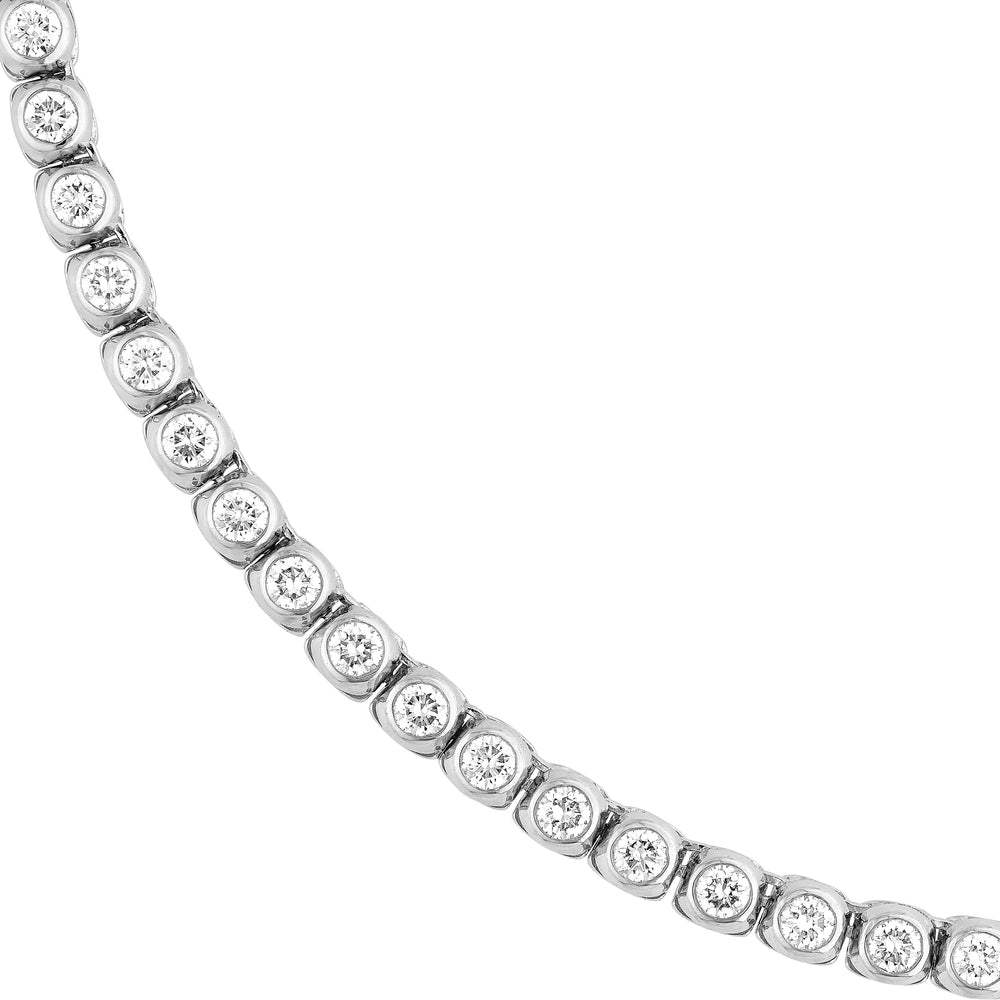 Large Bezel Set Diamond Necklace (7tcw)