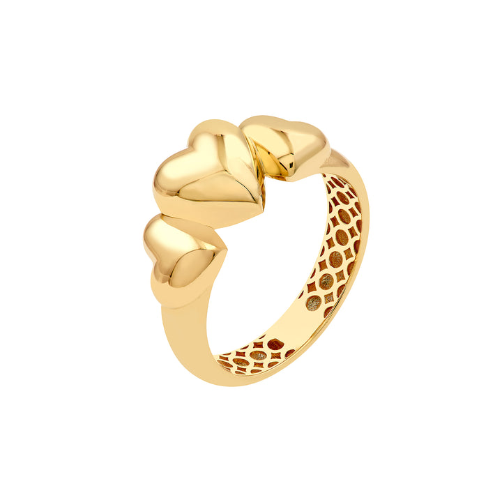 Triple Hearts Ring