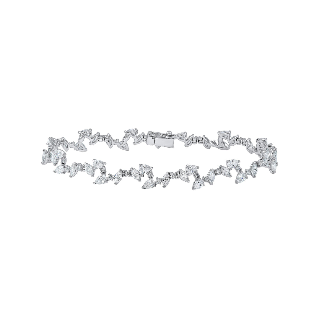 Diamond Blossom Tennis Bracelet