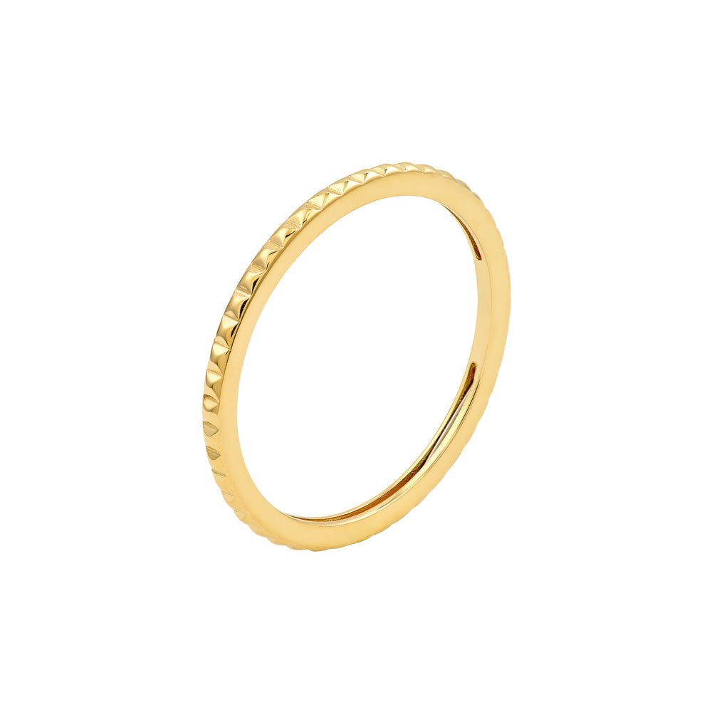 Facet Cut Out Band Ring