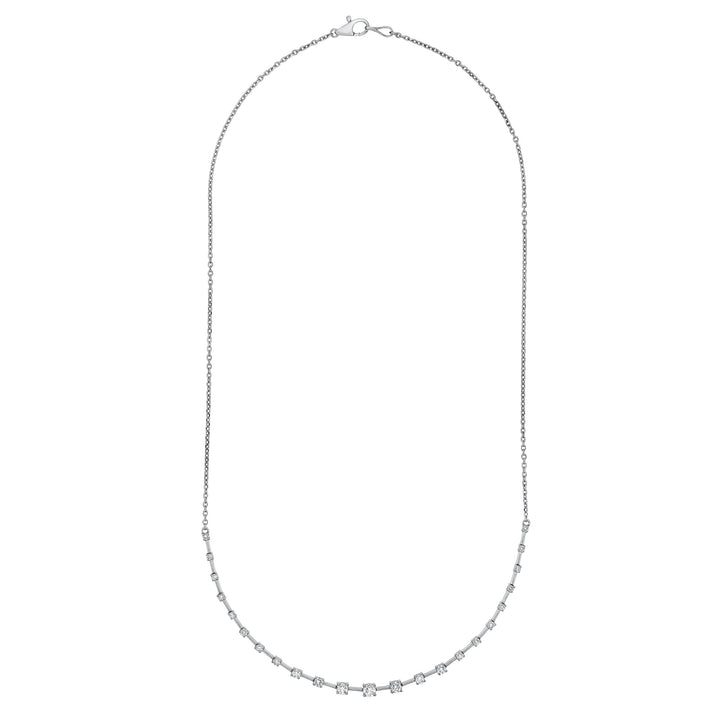 Round Ascending Diamond Necklace (1tcw)
