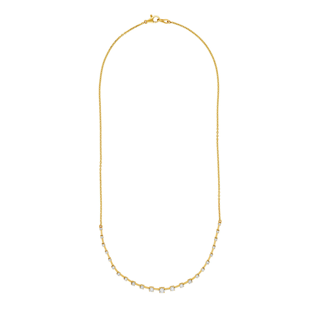 Round Ascending Diamond Necklace (1tcw)