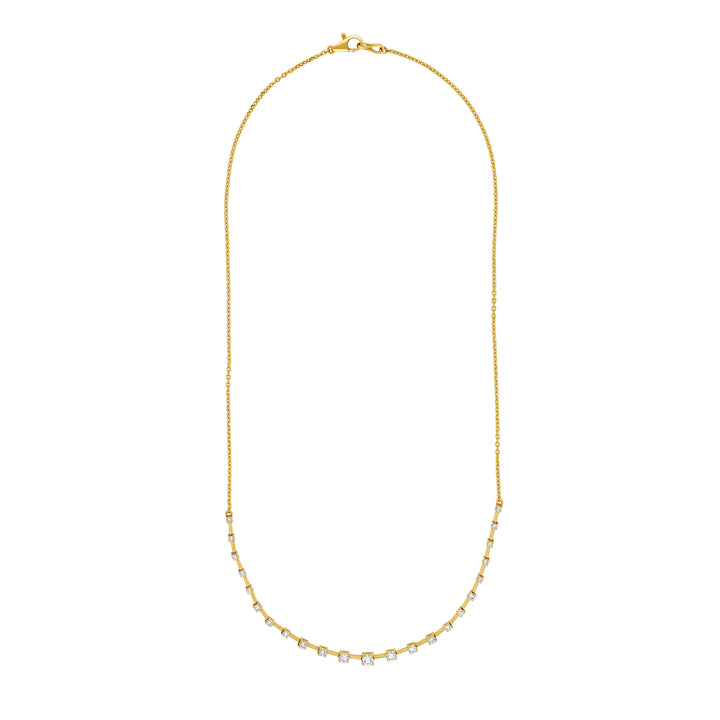 Round Ascending Diamond Necklace (1tcw)