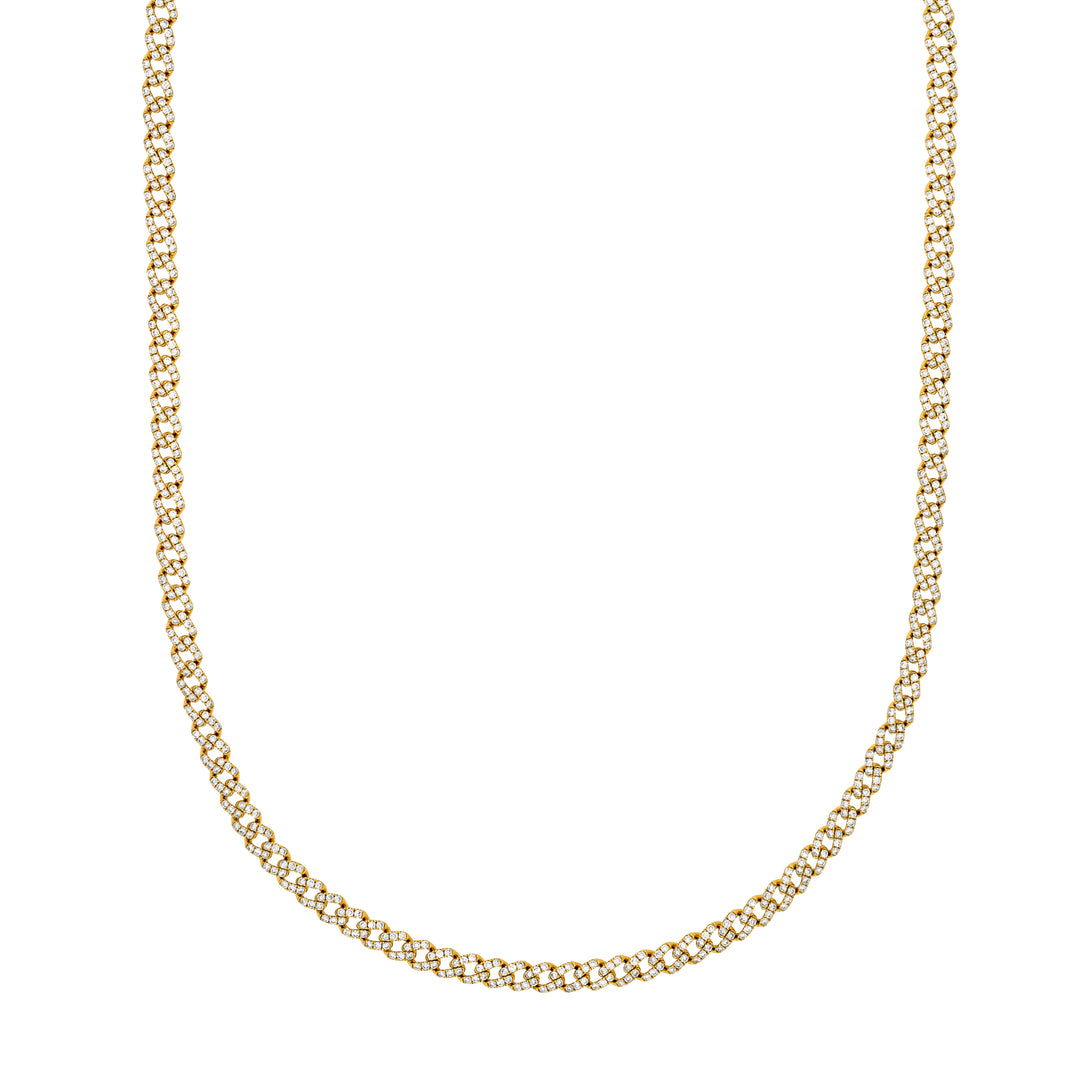 4tcw Diamond Curb Necklace