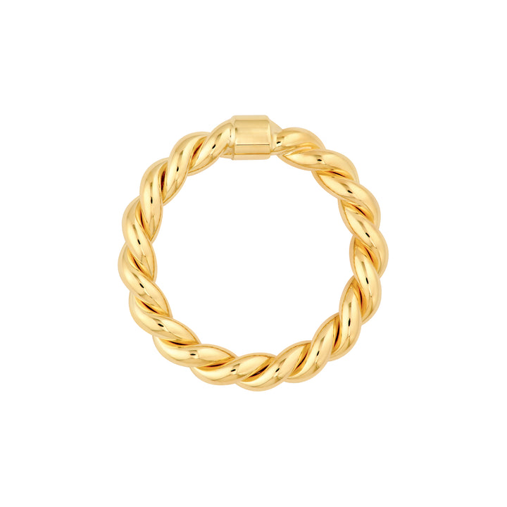 Double Twist Polished Tube Ring