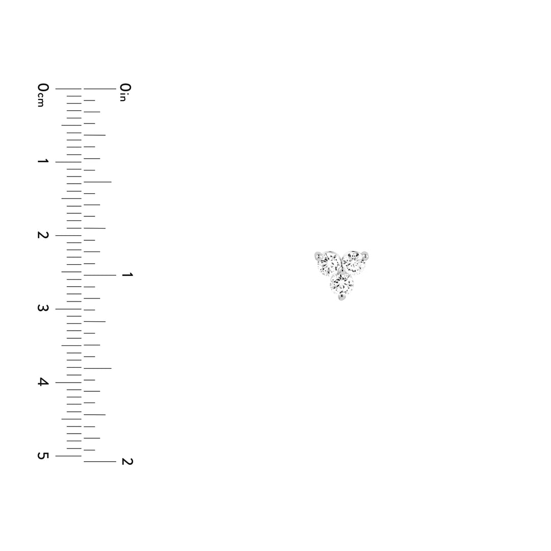 5/8tcw Diamond Trio Stud Earrings