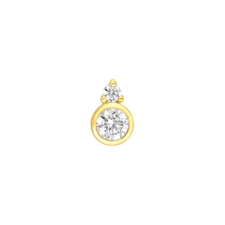 3/8tcw Round Bezel Diamond Earrings