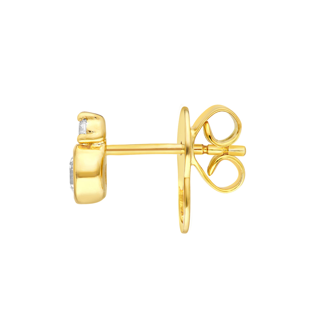 3/8tcw Round Bezel Diamond Earrings