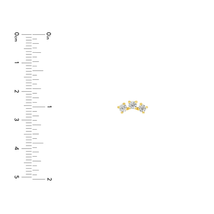 1/2tcw Diamond Trio Stud Earrings