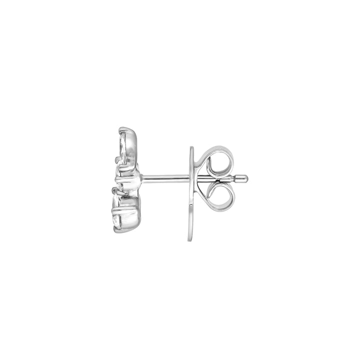 7/8tcw Pear Marquise and Round Diamond Stud Earrings