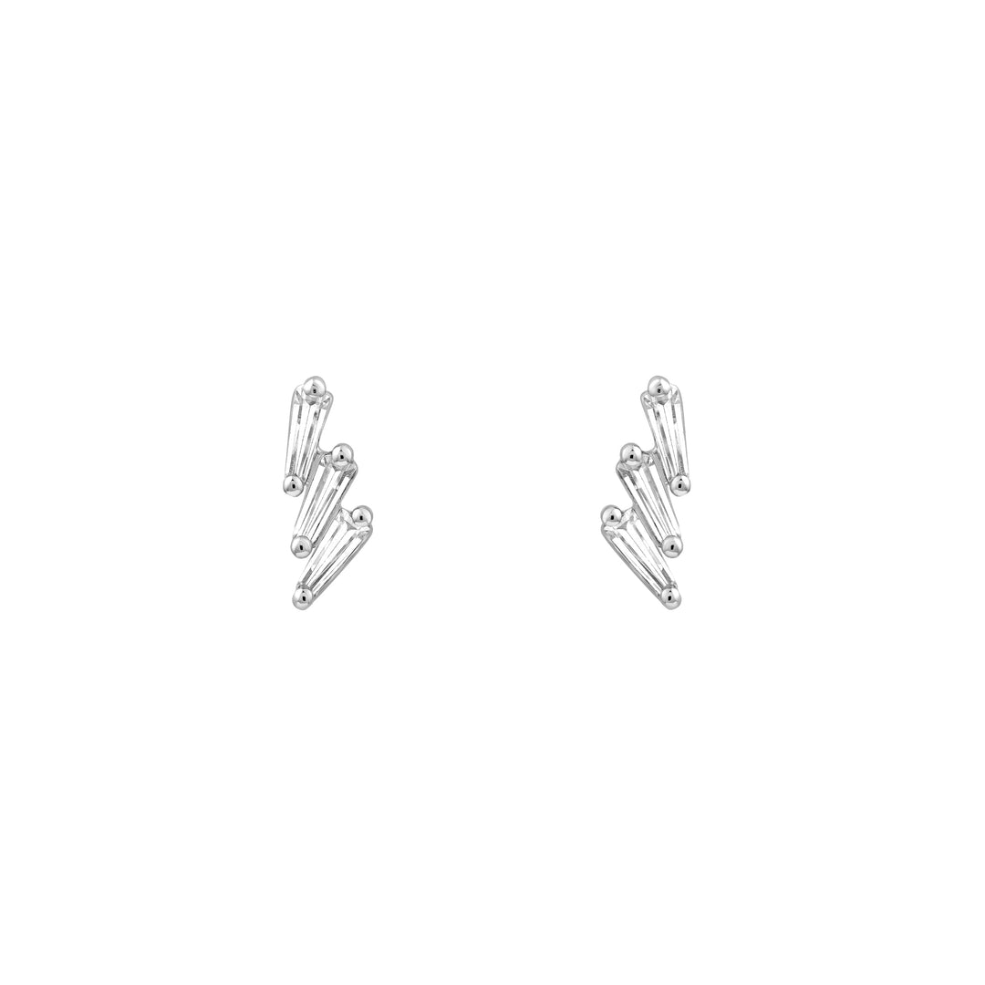 7/8tcw Diamond Stacked Earrings
