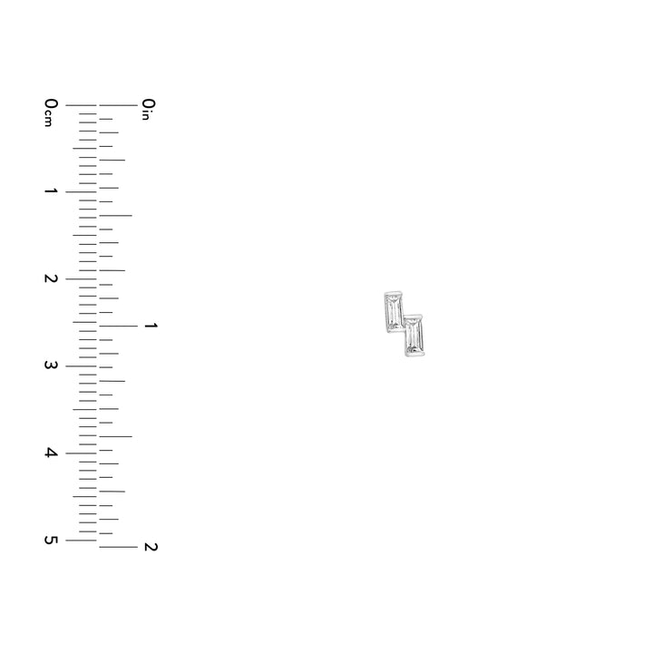 1/2tcw Baguette Diamond Stud Earrings