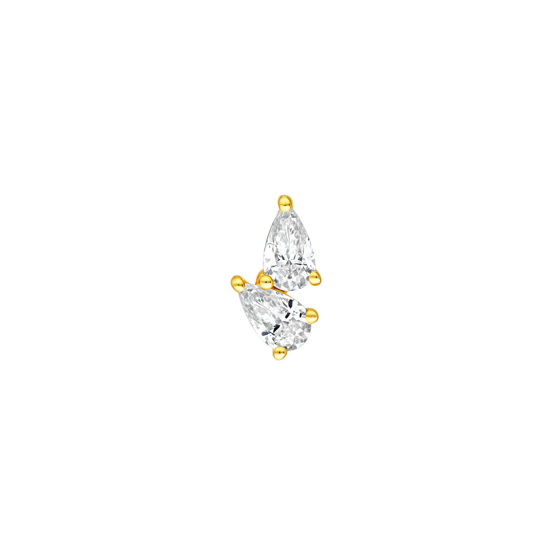 1tcw Diamond Pear Stud Earrings