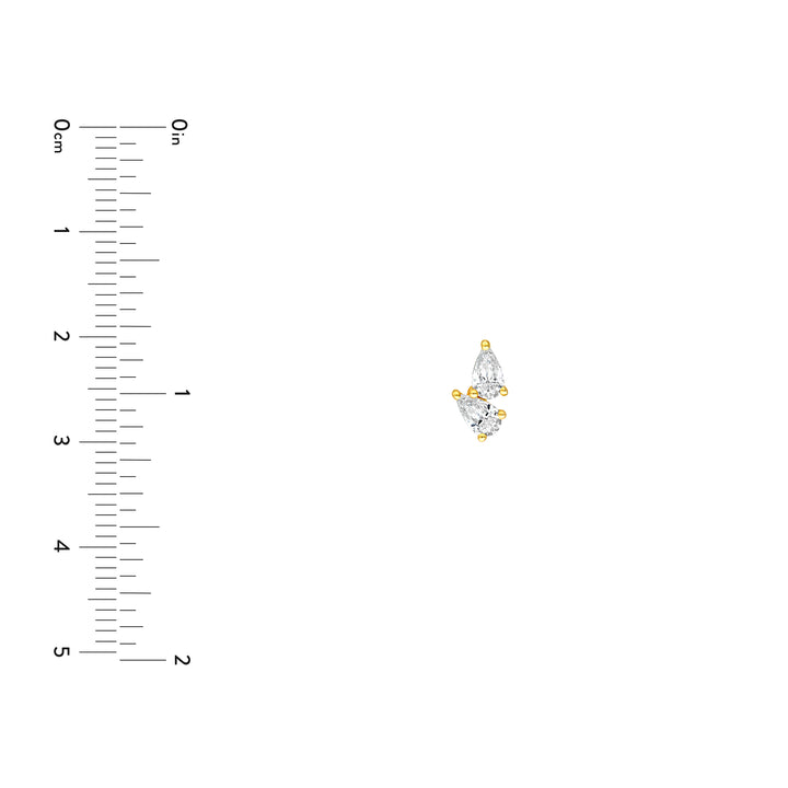 1tcw Diamond Pear Stud Earrings