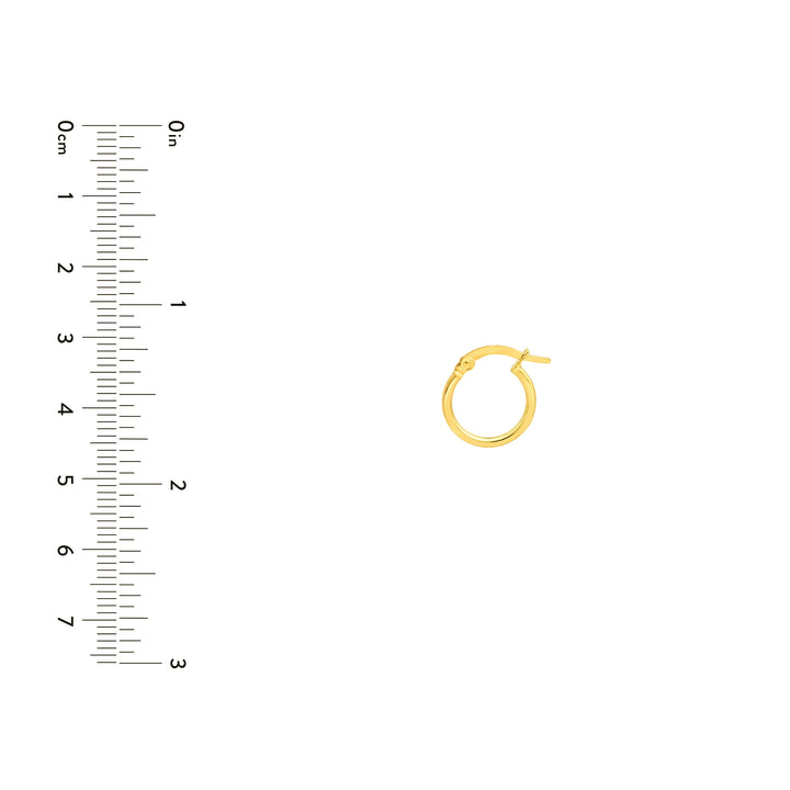 10mm Round Hoop Earrings
